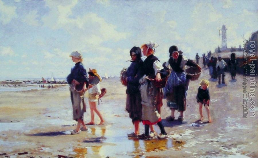 John Singer Sargent : Oyster Gatherers of Cancale